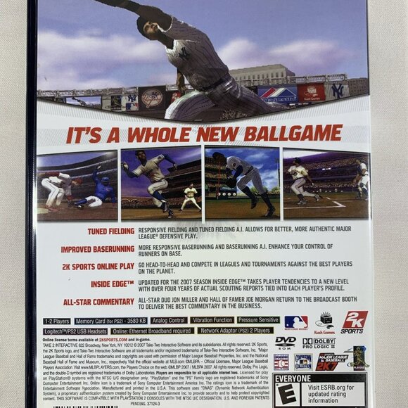 PlayStation 2 Major League Baseball 2K7 Video Game Case no Manual Tested - Picture 3 of 5